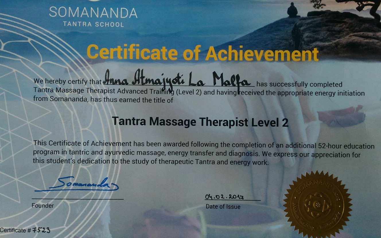 Certificazione Somananda