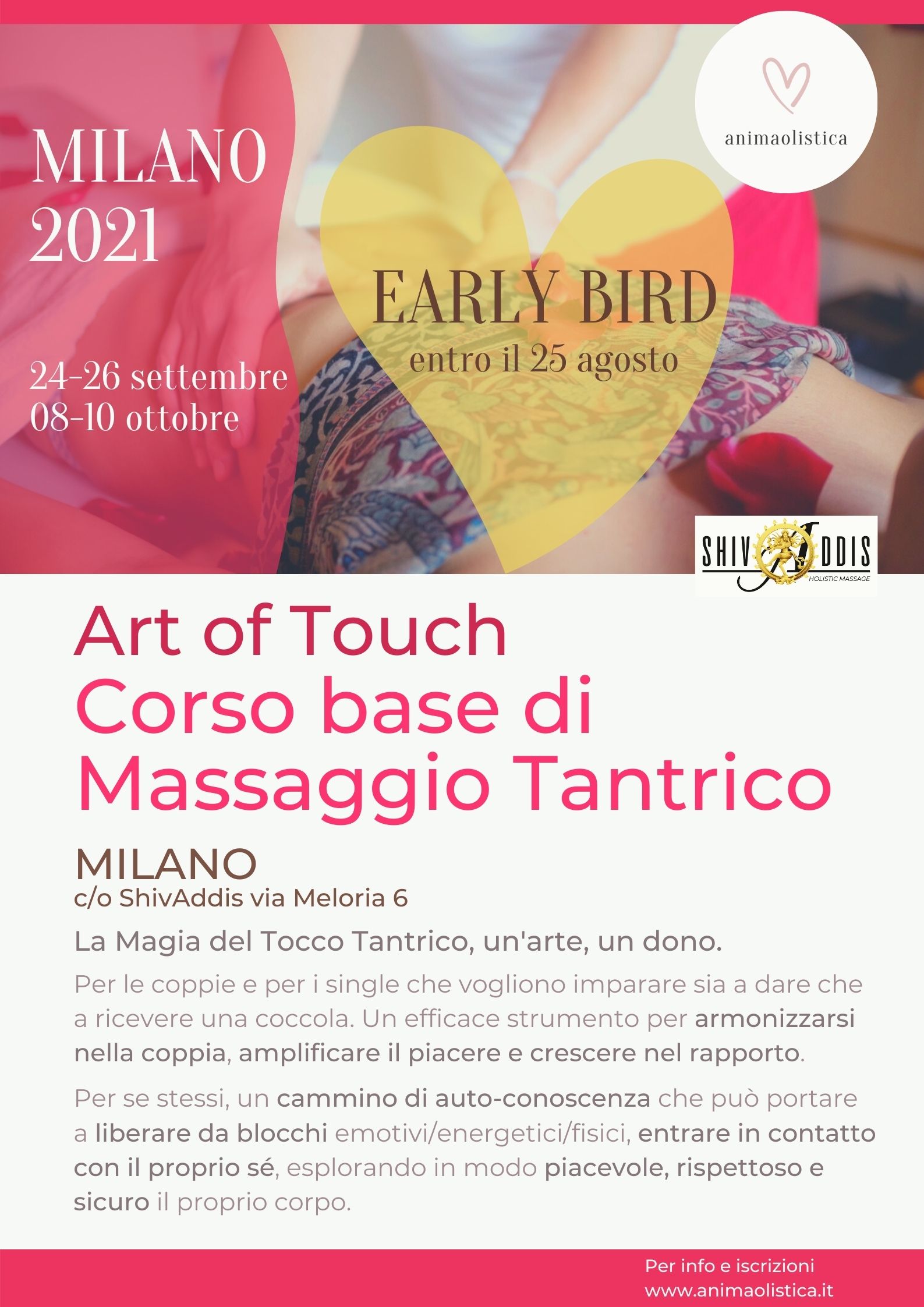 Corso di Massaggio Tantrico Milano 2021